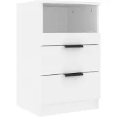 vidaXL Table de chevet Blanc Bois d'ingénierie