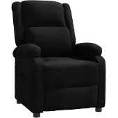 vidaXL Fauteuil relax noir tissu