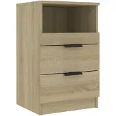 vidaXL Table de chevet Chêne sonoma Bois d'ingénierie