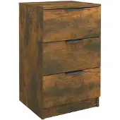 vidaXL Table de chevet Chêne fumé 40x36x65 cm