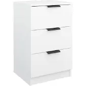 vidaXL Table de chevet Blanc 40x36x65 cm