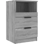 vidaXL Table de chevet Sonoma gris Bois d'ingénierie