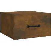 vidaXL Table de chevet murale Chêne fumé 35x35x20 cm