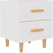 vidaXL Table de chevet Blanc 40x35x47,5 cm