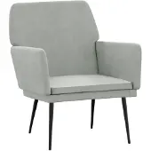 vidaXL Fauteuil gris clair 62x79x79 cm velours