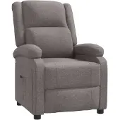vidaXL Fauteuil relax Taupe Tissu