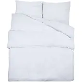 vidaXL Ensemble de literie blanc 240x220 cm coton