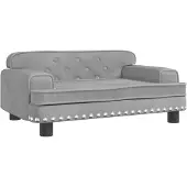 vidaXL Lit pour chien gris clair 70x45x30 cm velours