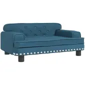 vidaXL Canapé pour enfants bleu 70x45x30 cm velours
