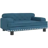 vidaXL Lit pour chien bleu 70x45x30 cm velours
