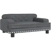 vidaXL Lit pour chien gris foncé 70x45x30 cm velours