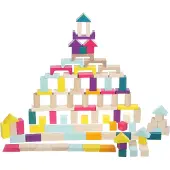 Cubika Blocs de bois Set 100 pièces