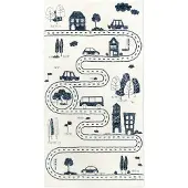 Little Olly Tapis voiture enfant - Dex Lane Noir | 80x150 cm | Rectangulaire | Pile courte