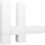 vidaXL Ensemble d'armoires TV 7 pièces blanc bois composite