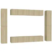 vidaXL Ensemble d'armoires TV de 10 pièces en bois de chêne Sonoma