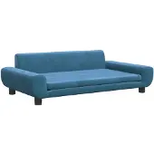vidaXL Lit pour chien bleu 100x54x33 cm velours