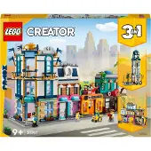 LEGO Creator Rue Principale 31141 - Set de Construction 3 en 1, 1459 Pièces, 9+ Ans