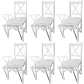 vidaXL Chaises de salle à manger 6 pcs. Blanc pin