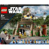 LEGO Star Wars Rebel Base on Yavin 4, jouet pour enfant avec 10 minifigures (dont Luke Skywalker, Princesse Leia, Chewbacca), 2 figurines de droïdes et un chasseur Y-Wind, idée cadeau, 75365