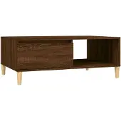 vidaXL Table basse marron imitation chêne 90x60x35 cm Bois composite