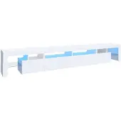 vidaXL Armoire TV avec lampes LED blanc 260x36,5x40 cm