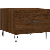 vidaXL Table basse marron imitation chêne 50x50x40 cm Bois composite