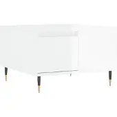 vidaXL Table basse blanc brillant 55x55x36,5 cm Bois composite