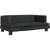 vidaXL Lit pour chien noir 80x45x30 cm velours