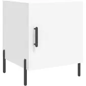 vidaXL Table de chevet blanc 40x40x50 cm bois d’ingénierie