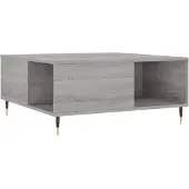 vidaXL Table basse Gris Sonoma 80x80x36,5 cm Bois composite