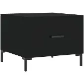 vidaXL Table basse noire 50x50x40 cm bois composite