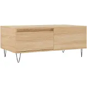 vidaXL Table basse en chêne Sonoma 90x50x36,5 cm Bois composite