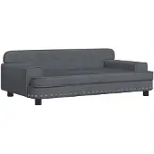 vidaXL Canapé pour enfants gris foncé 90x53x30 cm velours