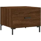 vidaXL Table basse marron imitation chêne 50x50x40 cm Bois composite