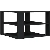 vidaXL Table basse noire 59,5x59,5x40 cm Bois composite