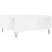 vidaXL Table basse blanche 80x80x36,5 cm Bois composite