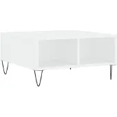 vidaXL Table basse blanche 60x60x30 cm Bois composite