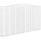vidaXL Gabion avec arc surélevé 400x30x220/240 cm Fer galvanisé