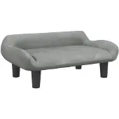 vidaXL Canapé pour enfants gris clair 70x40x24 cm velours