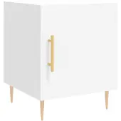 vidaXL Table de chevet blanc 40x40x50 cm bois d’ingénierie