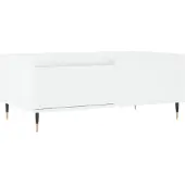 vidaXL Table basse blanche 90x50x36,5 cm Bois composite