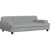 vidaXL Lit pour chien gris clair 90x53x30 cm velours