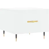vidaXL Table basse blanc brillant 50x50x40 cm bois composite