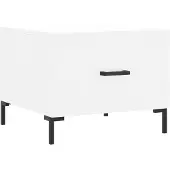vidaXL Table basse blanche 50x50x40 cm bois composite