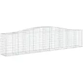 vidaXL Gabion avec arc surélevé 400x50x80/100 cm Fer galvanisé