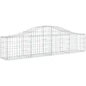 vidaXL Gabion avec arc surélevé 200x30x40/60 cm Fer galvanisé