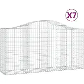 vidaXL Gabions 7 pcs voûtés 200x50x100/120 cm en fer