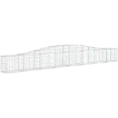 vidaXL Gabion avec arc surélevé 400x30x40/60 cm Fer galvanisé