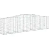 vidaXL Gabion avec arc surélevé 400x50x100/120 cm Fer galvanisé