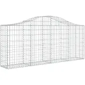 vidaXL Gabion avec arc surélevé 200x30x80/100 cm Fer galvanisé